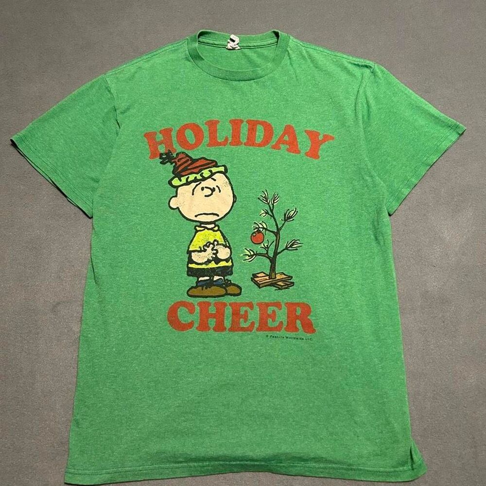 Peanuts Men's Green T-shirt